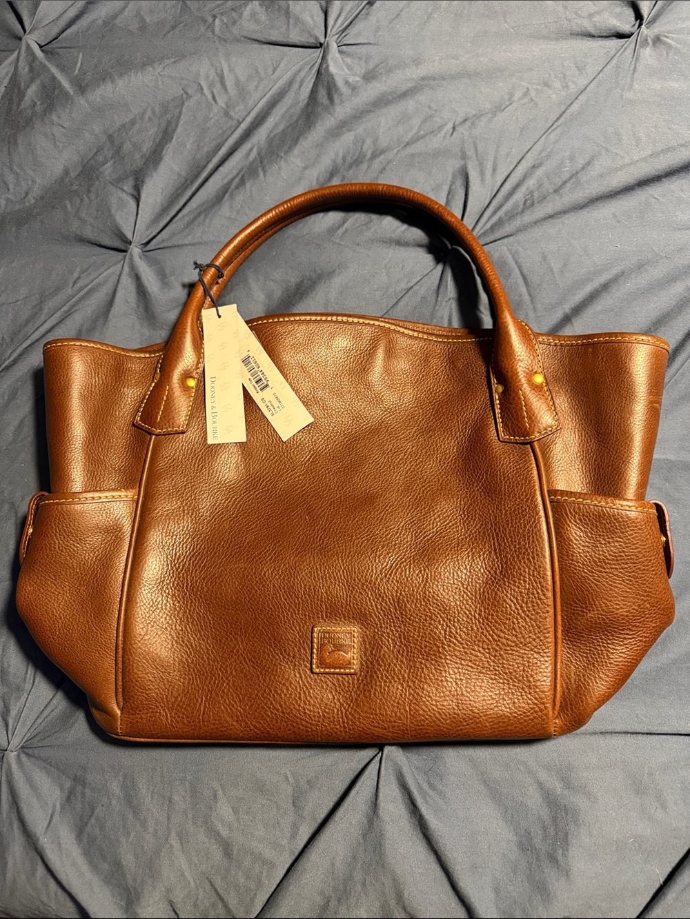 Dooney& Bourke Chestnut brown Leather Kristen Tote Shoulder Bag- - Picture 2 of 11